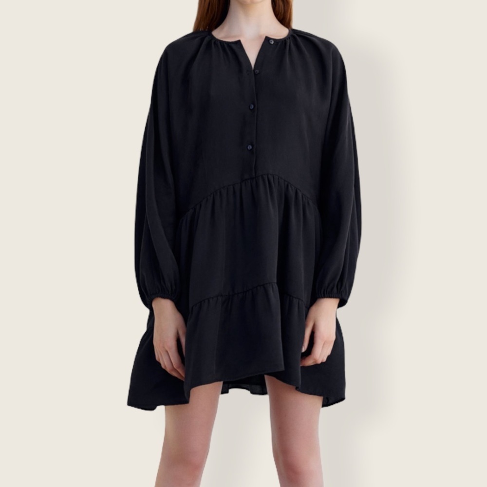 🖤Zara Black Long Sleeve Dress - Picture 2 of 14